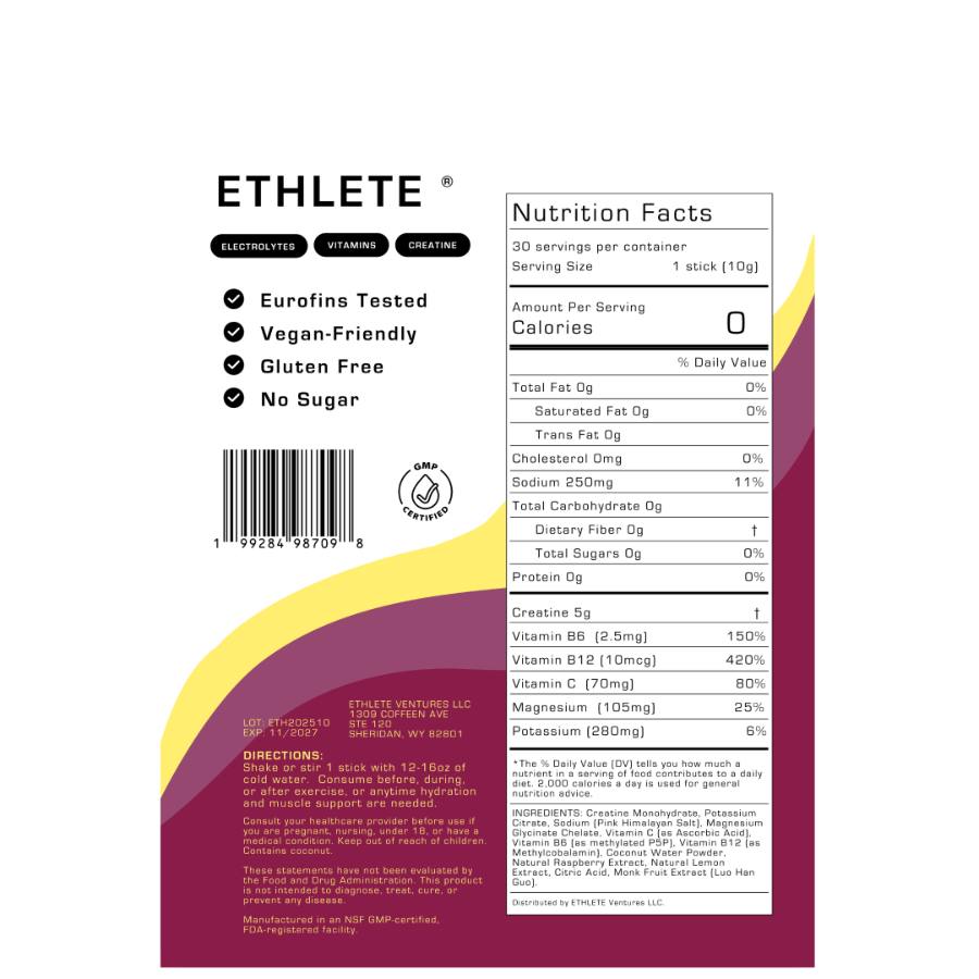Supplement facts, Raspberry Lemon