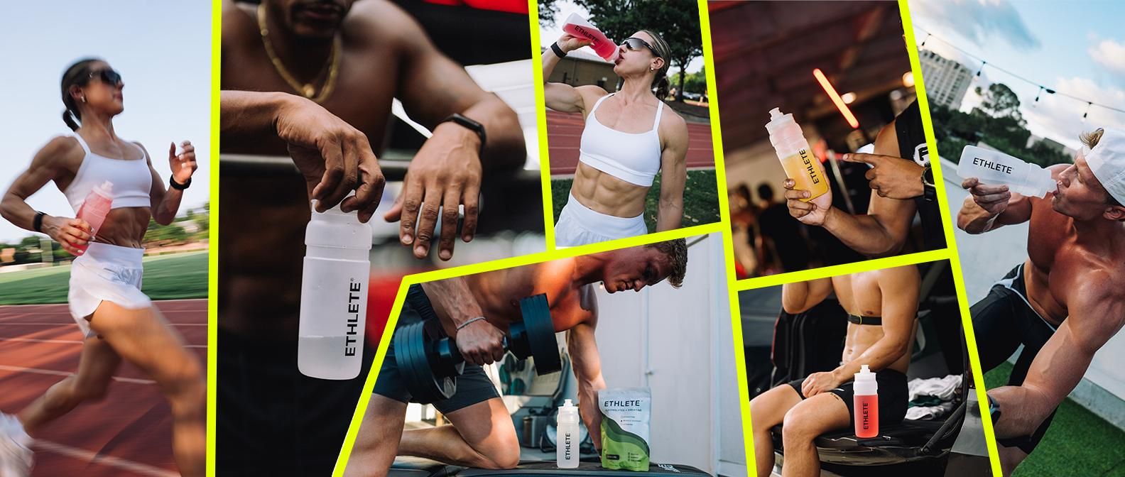 ETHLETE athletes training and drinking ETHLETE